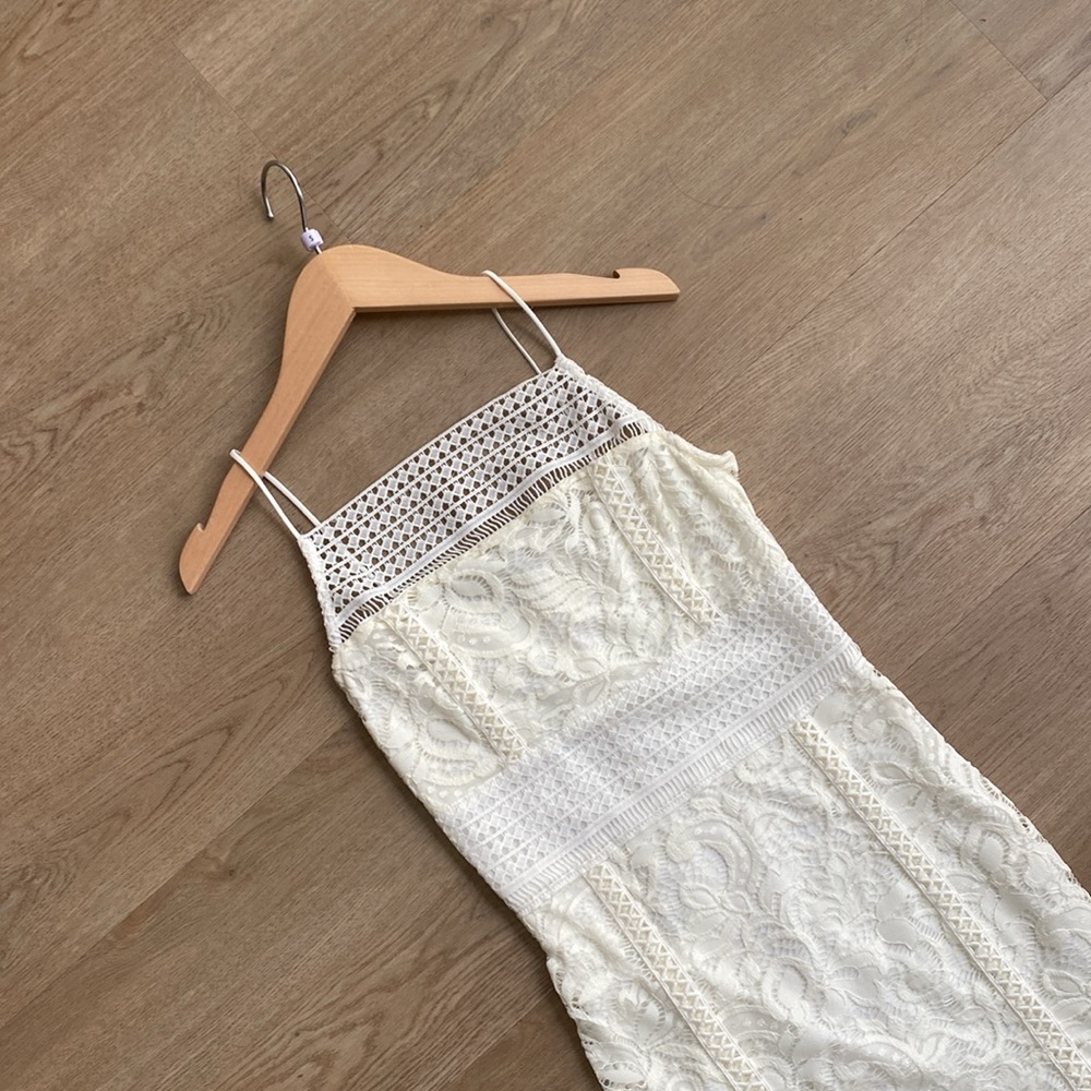 TOPSHOP NWOT White Lace Short Dress XS